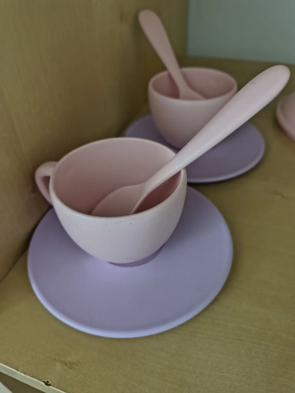 Green Toys Pastel Pink & Lavender Kids Tea Set